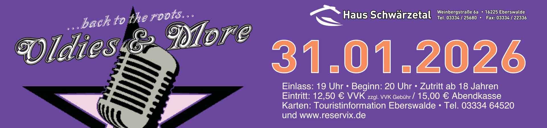 Oldies & More im Haus Schwärzetal Eberswalde