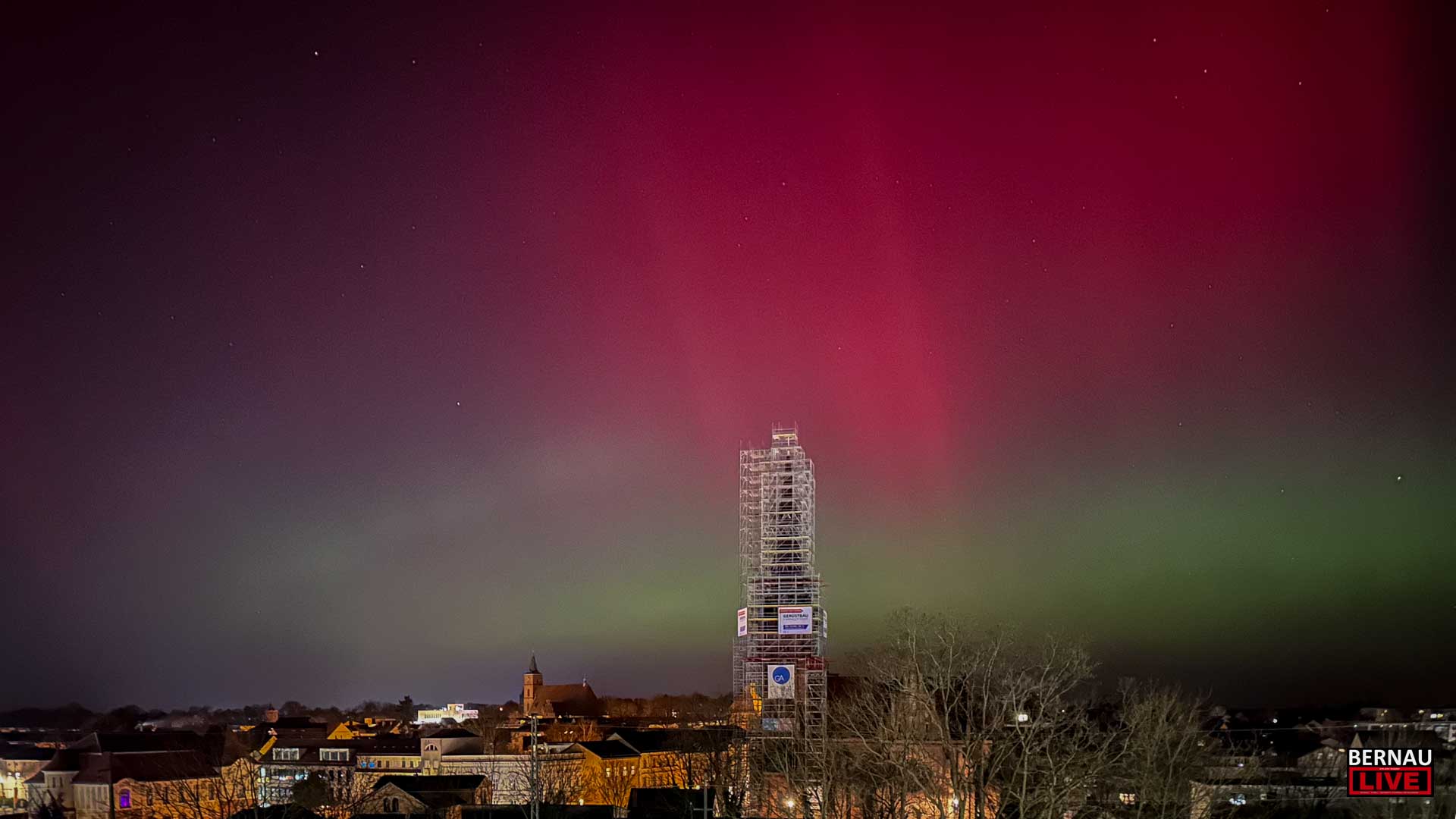 Guten Morgen aus Bernau nach einer grandiosen Polarlichtnacht