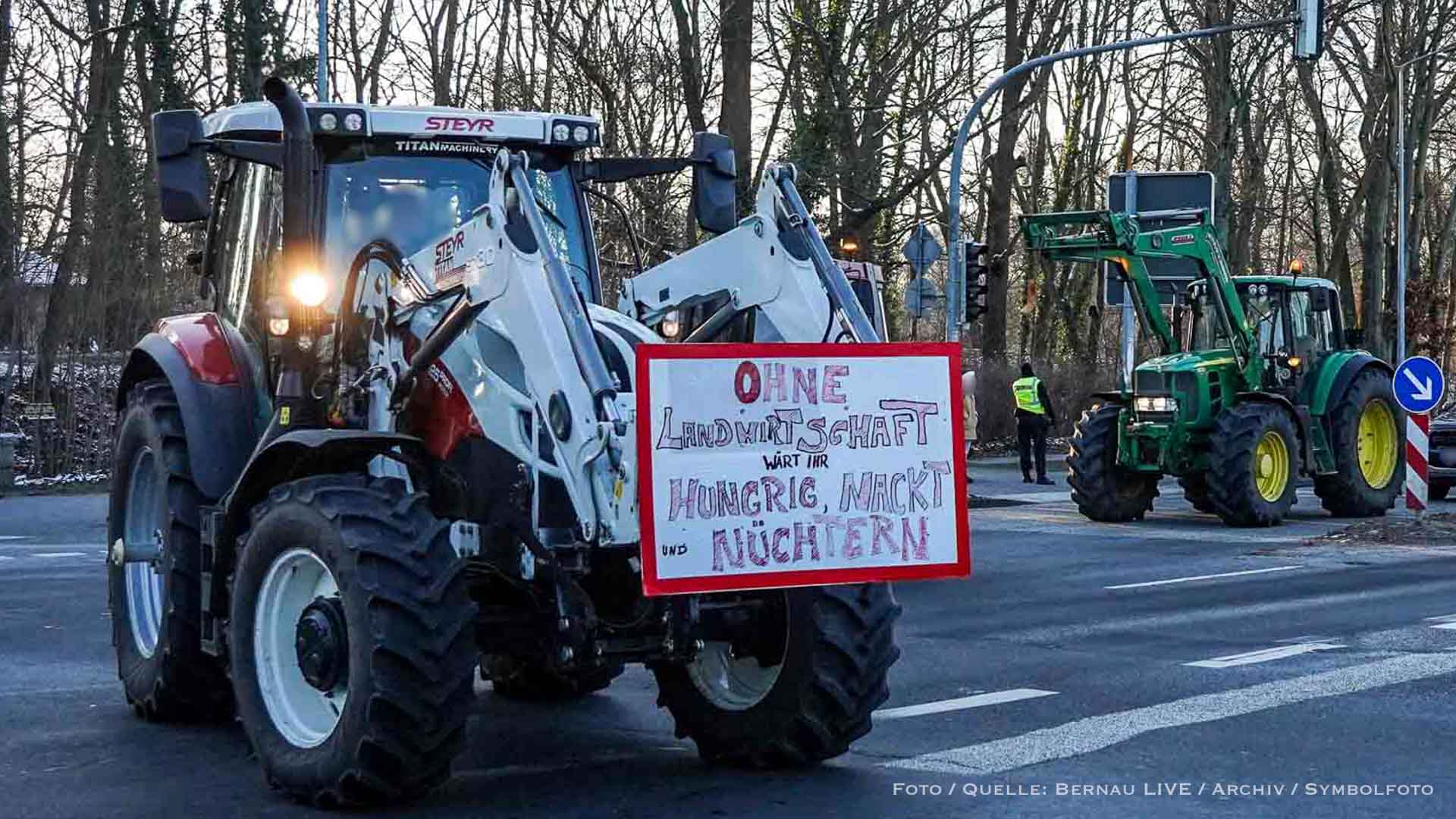 Protest: Landwirte wollen Autobahnauffahrten in Bernau und Barnim blockieren 1 Protest: Landwirte wollen Autobahnauffahrten in Bernau und Barnim blockieren