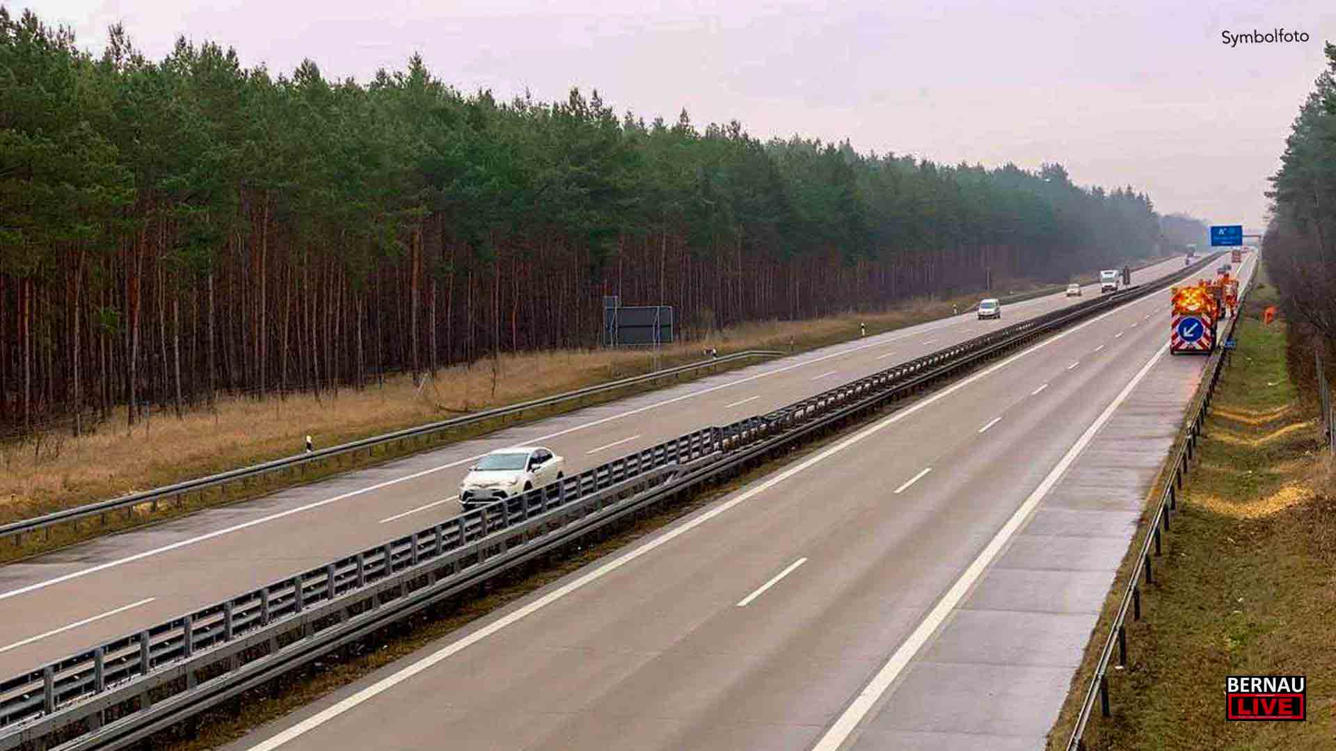 Ab heute Abend: Bauarbeiten auf der A11 in Höhe AS Lanke