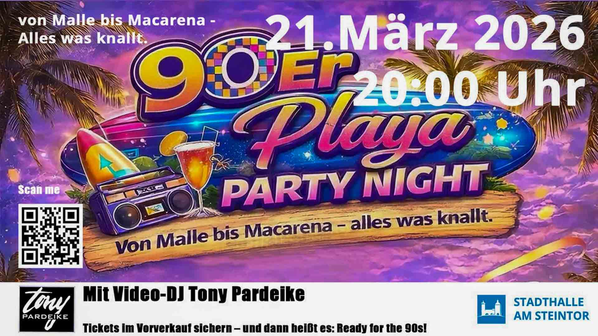 Back to the 90s: Playa-Feeling in der Stadthalle Bernau am Samstag