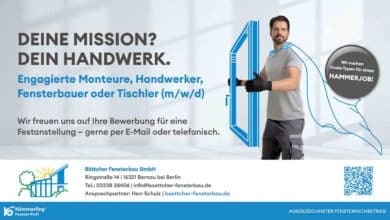 Bernau: Monteure, Handwerker, Fensterbauer oder Tischler (m/w/d)