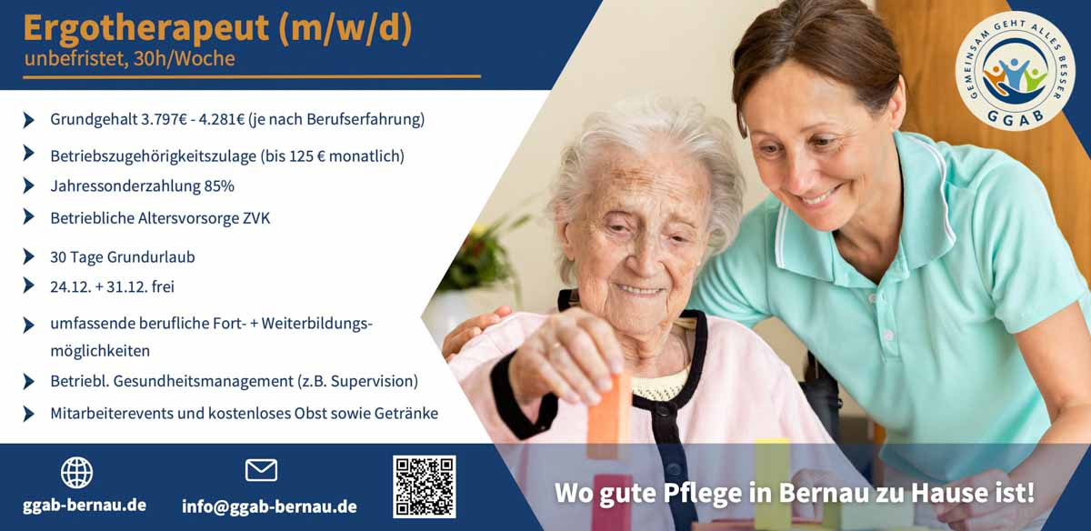 Ergotherapeut (m/w/d) bei der GGAB in Bernau 1 Ergotherapeut (m/w/d) bei der GGAB in Bernau