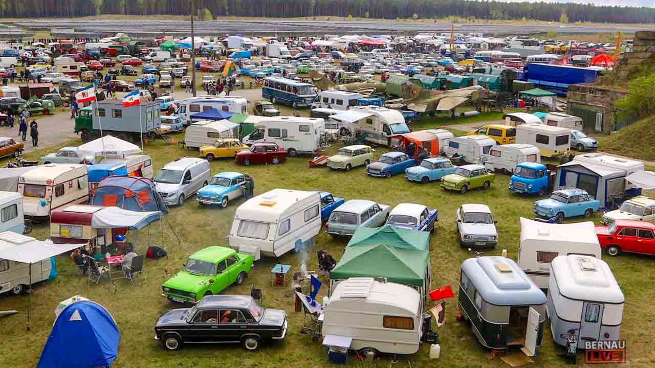 Blick auf das Gelände zum Ostfahrzeugtreffen Finowfurt