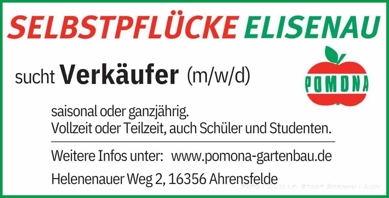 Verkäufer (m/w/d) - Selbstpflücke Elisenau - Pomona Gartenbau