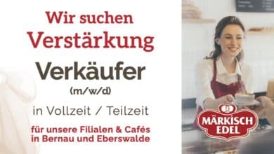 Märkisch Edel: Backwarenverkäufer (m/w/d) in Bernau und Eberswalde