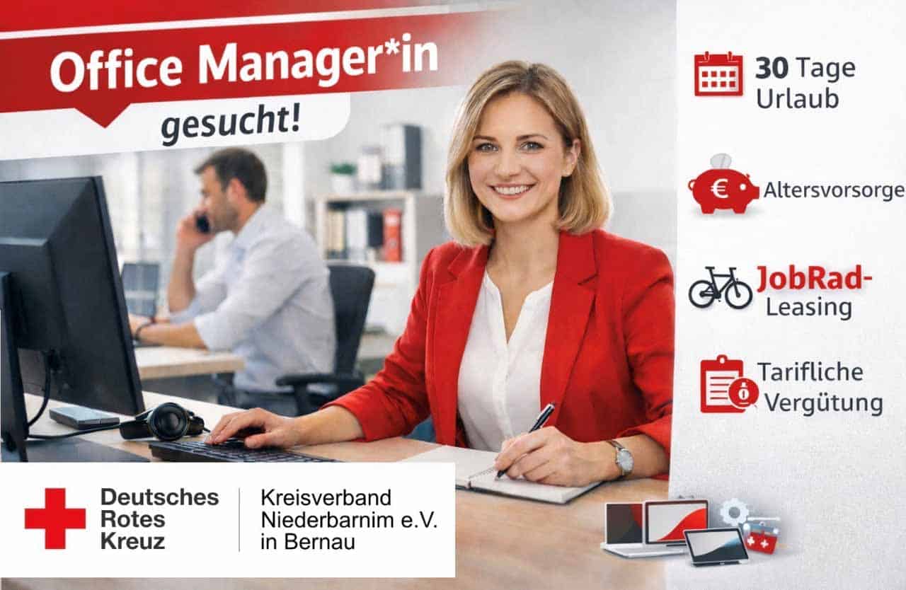 Office Manager*in (m/w/d) in Bernau - DRK-Kreisverband Niederbarnim