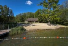Blick auf das Waldbad Liepnitzsee in Bernau