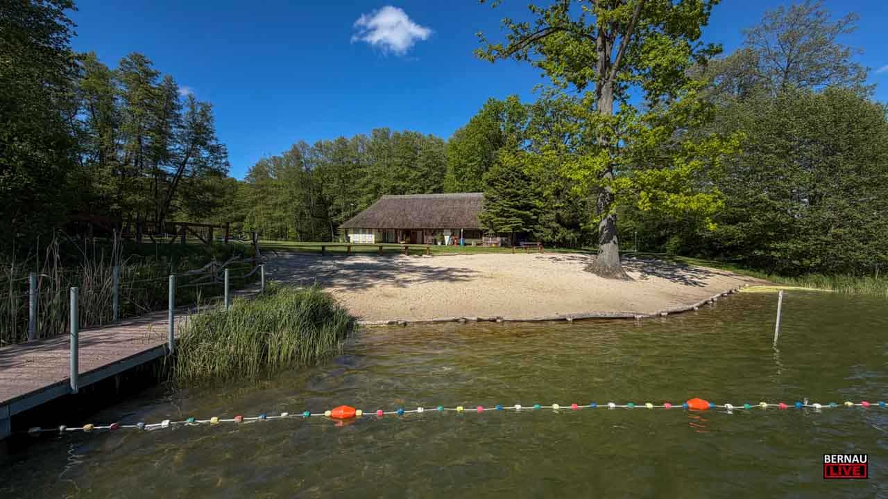 Blick auf das Waldbad Liepnitzsee in Bernau