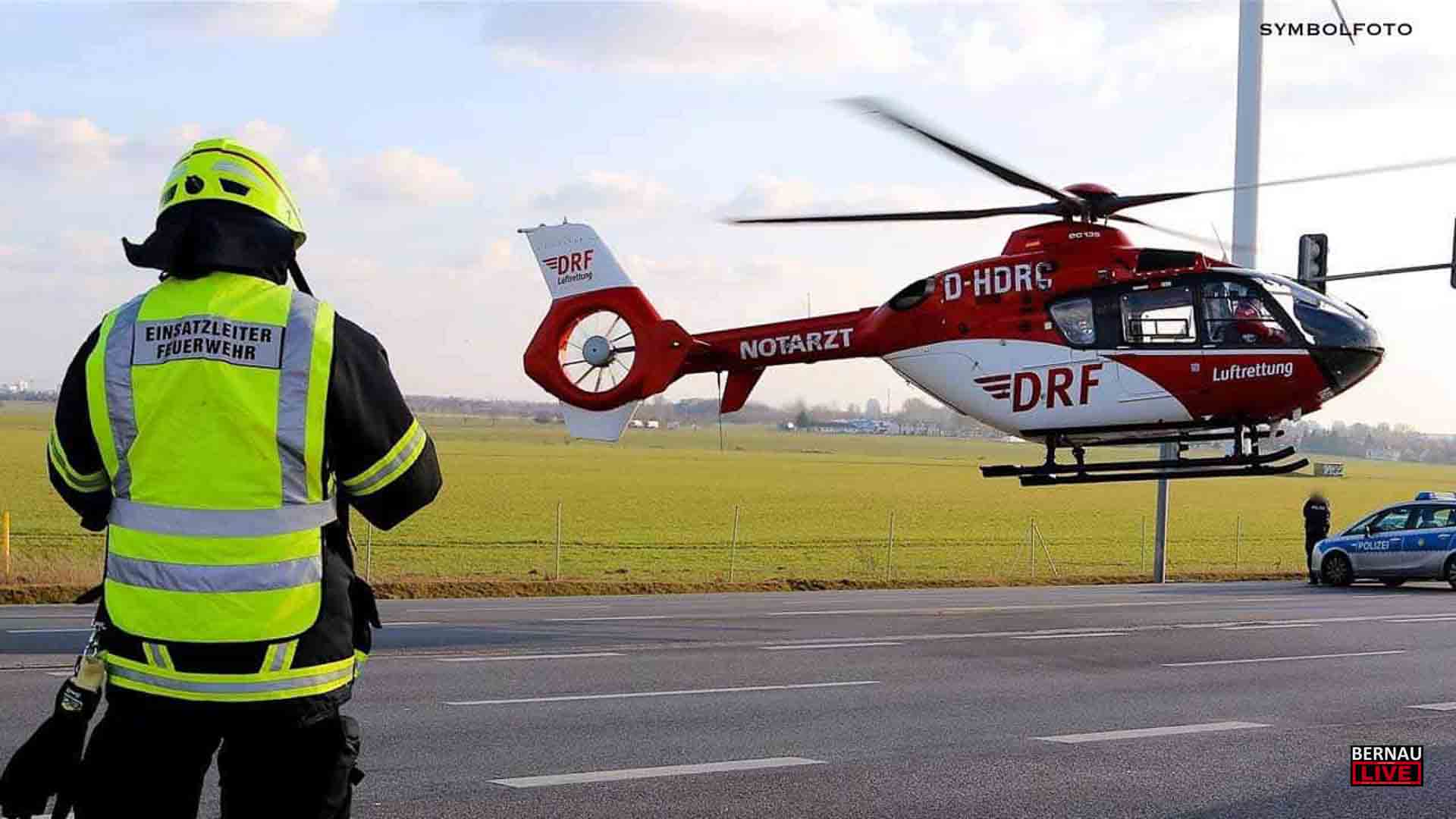 Barnim: Fünf verletzte Jugendliche nach schwerem Verkehrsunfall