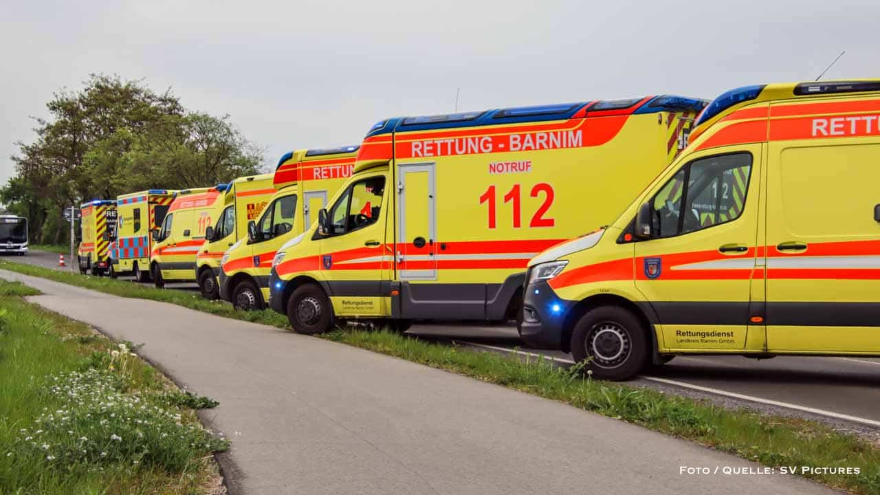 Lindenberg: Zwölf Verletzte nach Kollision von Linienbus und Transporter
