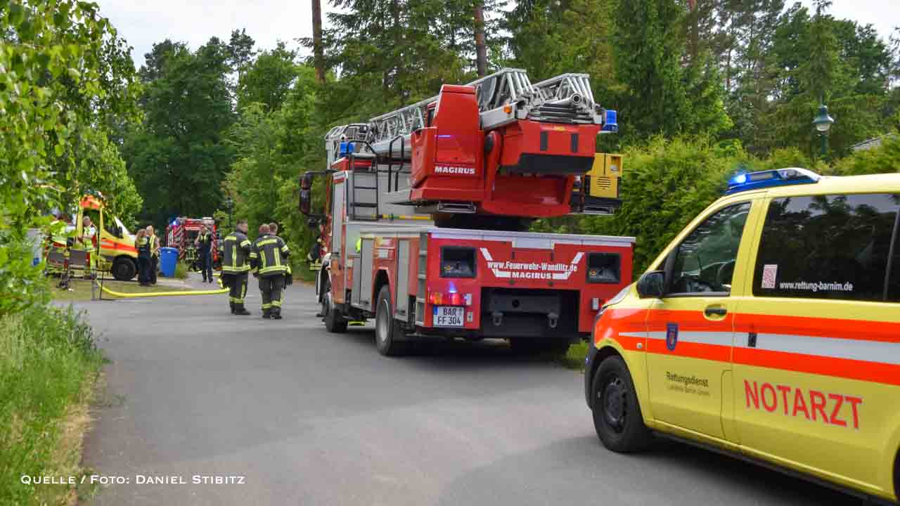 Polizei Barnim: Brand im Einfamilienhaus und weitere Meldungen