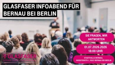 Anzeige: Glasfaser-Informationsveranstaltung der Deutschen Telekom in Bernau