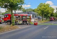 Feuerwehreinsatz in der Bernauer Mühlenstraße + Vollsperrung A11 Bernau Süd