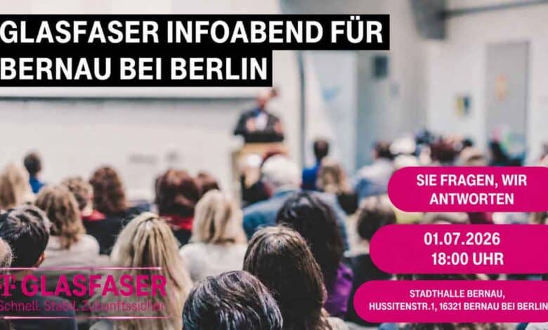Anzeige: Glasfaser-Informationsveranstaltung der Deutschen Telekom in Bernau
