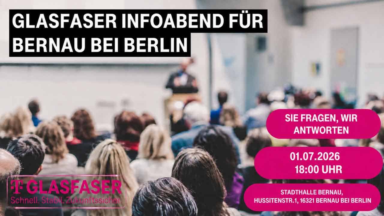 Anzeige: Glasfaser-Informationsveranstaltung der Deutschen Telekom in Bernau