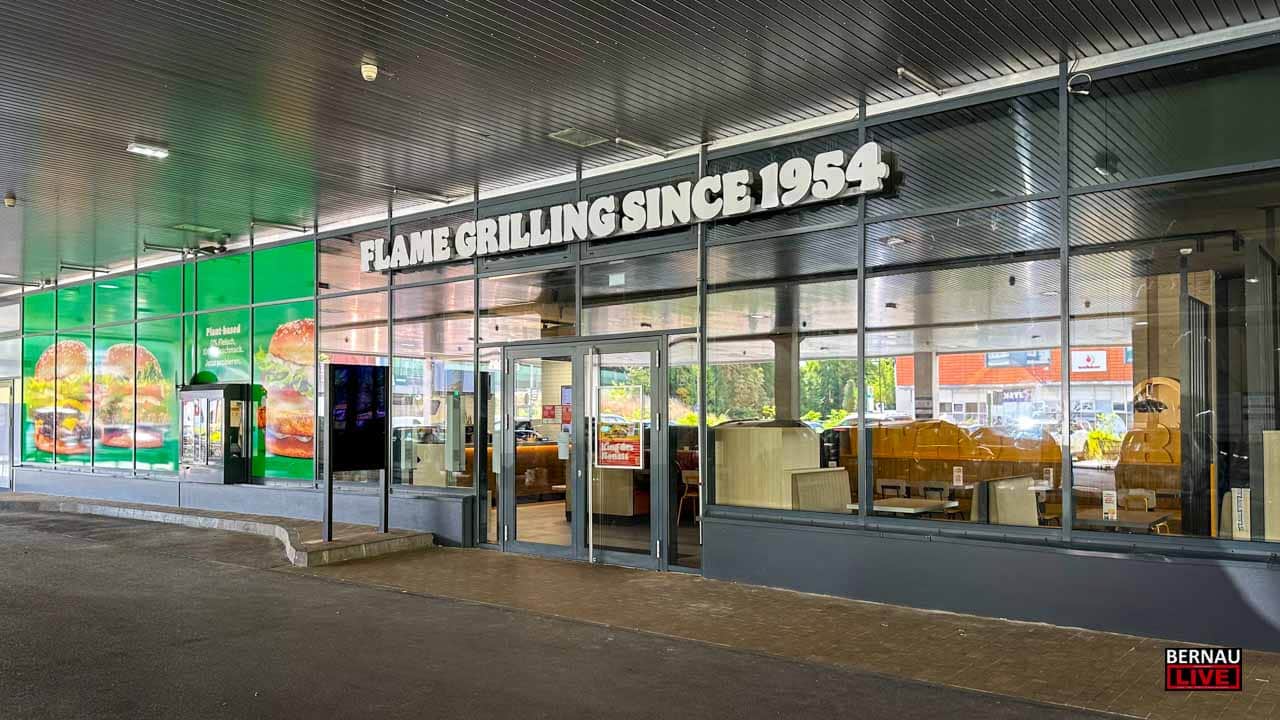 Burger King in der Bahnhofspassage Bernau ist wieder am Start
