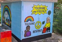 Bunte Akzente für Bernau: Gymnasiasten gestalten Trafostation