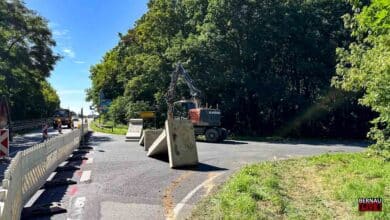 Bernau: Helmut-Schmidt-Allee gesperrt - Ampelanlage Wandlitzer Chaussee