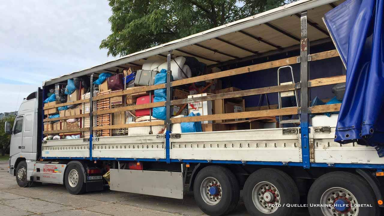 Sachspendenaktion für die Ukraine: Lobetaler Einrichtung holt Hilfsgüter direkt ab