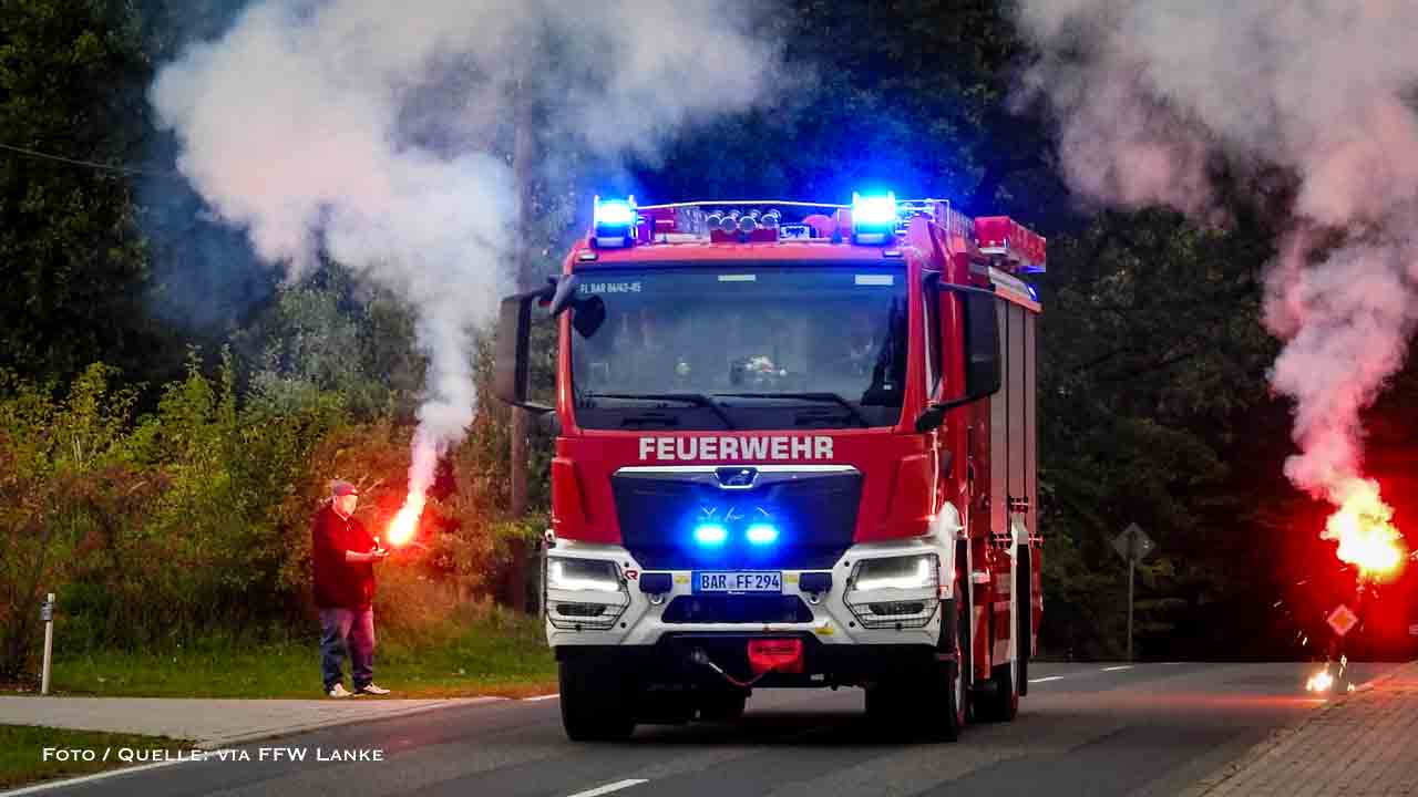 Feierliche Übergabe: Neues HLF 20 für die Kameraden der Feuerwehr Lanke