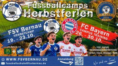 Fußballcamp des FSV Bernau in den Herbstferien