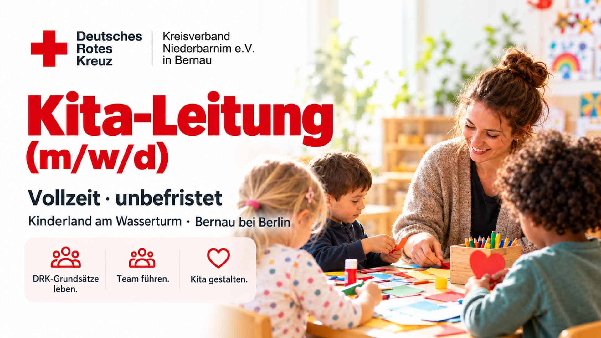 Kita-Leitung (m/w/d) in der DRK-Kita „Kinderland am Wasserturm“ in Bernau