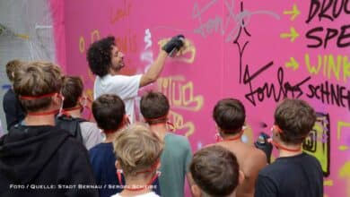 Skaten, chillen und ab sofort auch sprayen: Zuwachs im Skatepark Rehberge