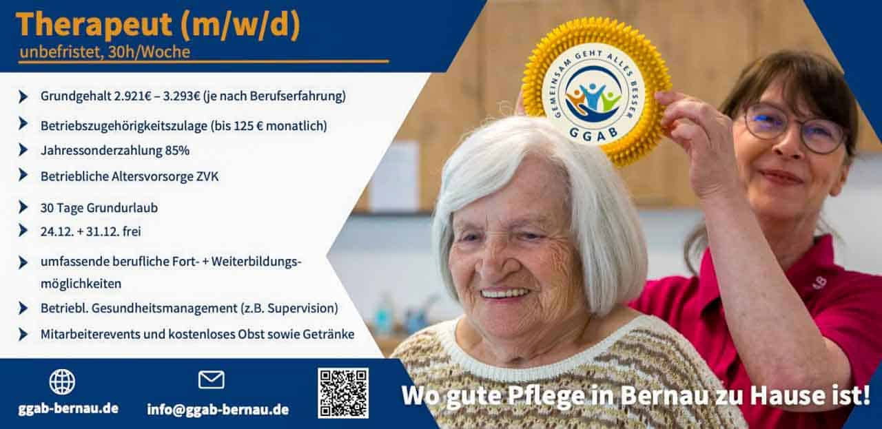Therapeut (m/w/d) bei der GGAB in Bernau bei Berlin