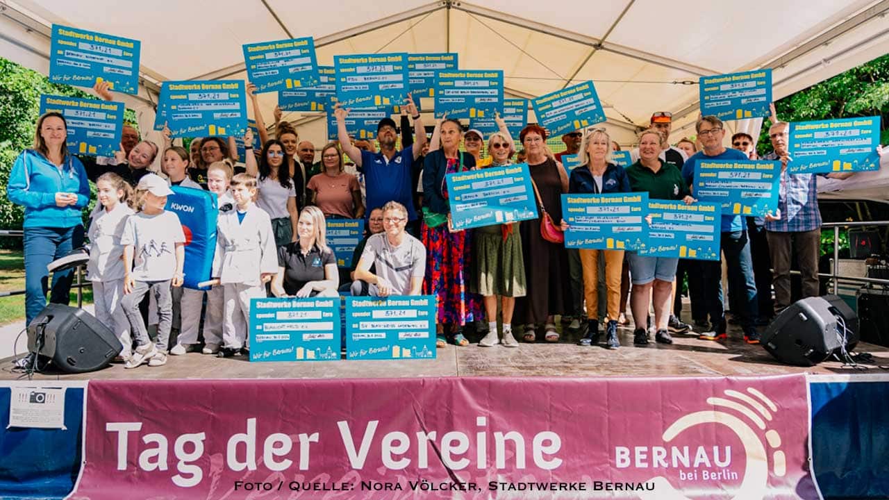 Stadtwerke Bernau - Mehr als nur Energie: 12.250 Euro für Bernauer Vereine