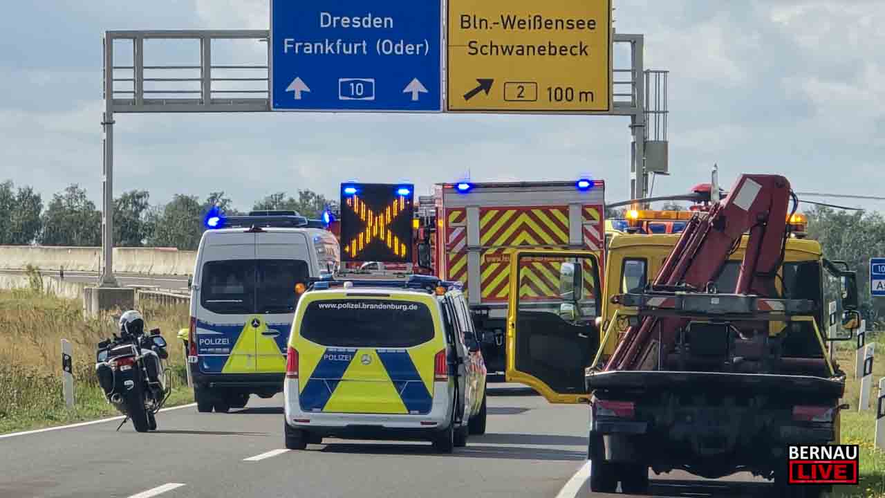 Schwerer Verkehrsunfall im Dreieck Barnim – Rettungshubschrauber im Einsatz