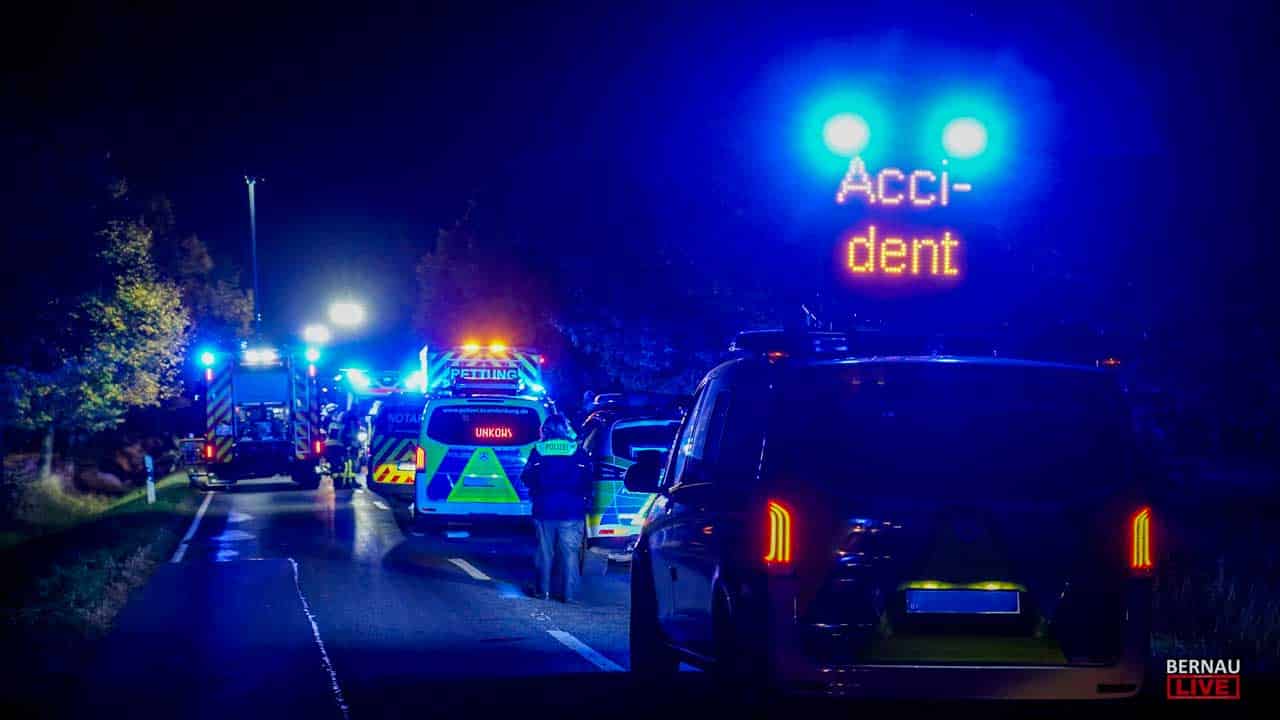Biesenthal – Schwerer Verkehrsunfall auf der L 200: Vier Menschen tödlich verletzt