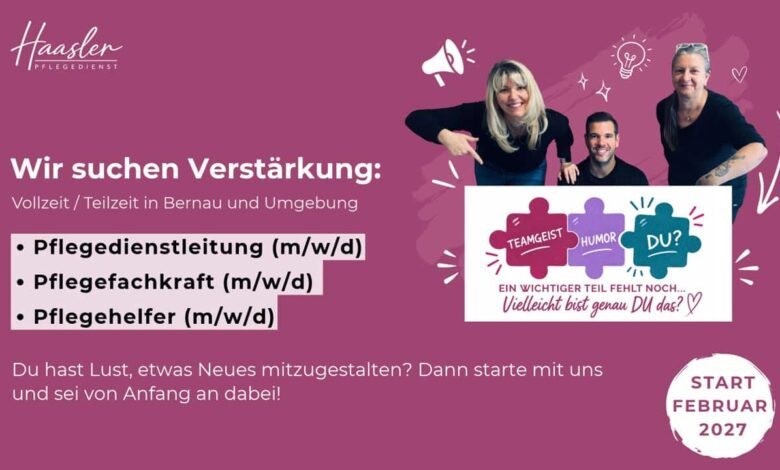 Der Haasler Pflegedienst startet – und du kannst von Anfang an in Bernau dabei sein!