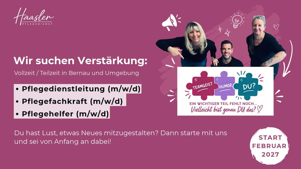 Der Haasler Pflegedienst startet – und du kannst von Anfang an in Bernau dabei sein!