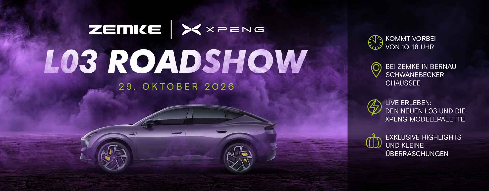 XPENG L03 Roadshow bei ZEMKE in Bernau