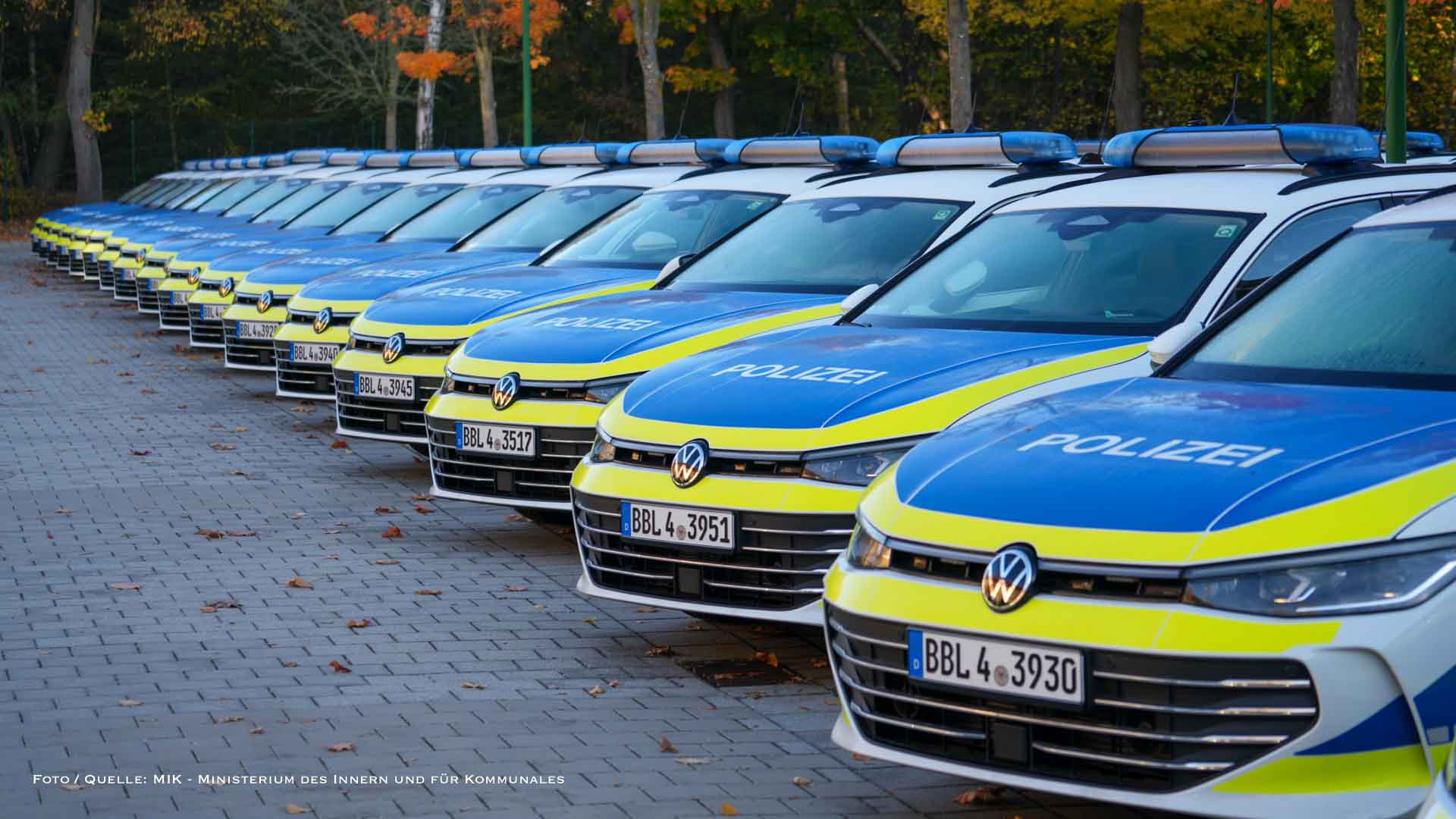 115 neue Einsatzfahrzeuge für die Brandenburger Polizei